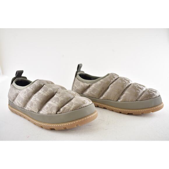 Dior Mens Snow Slipper Beige Oblique Logo Flat Slip On Loafer Sneaker 44 11 - Picture 3 of 16